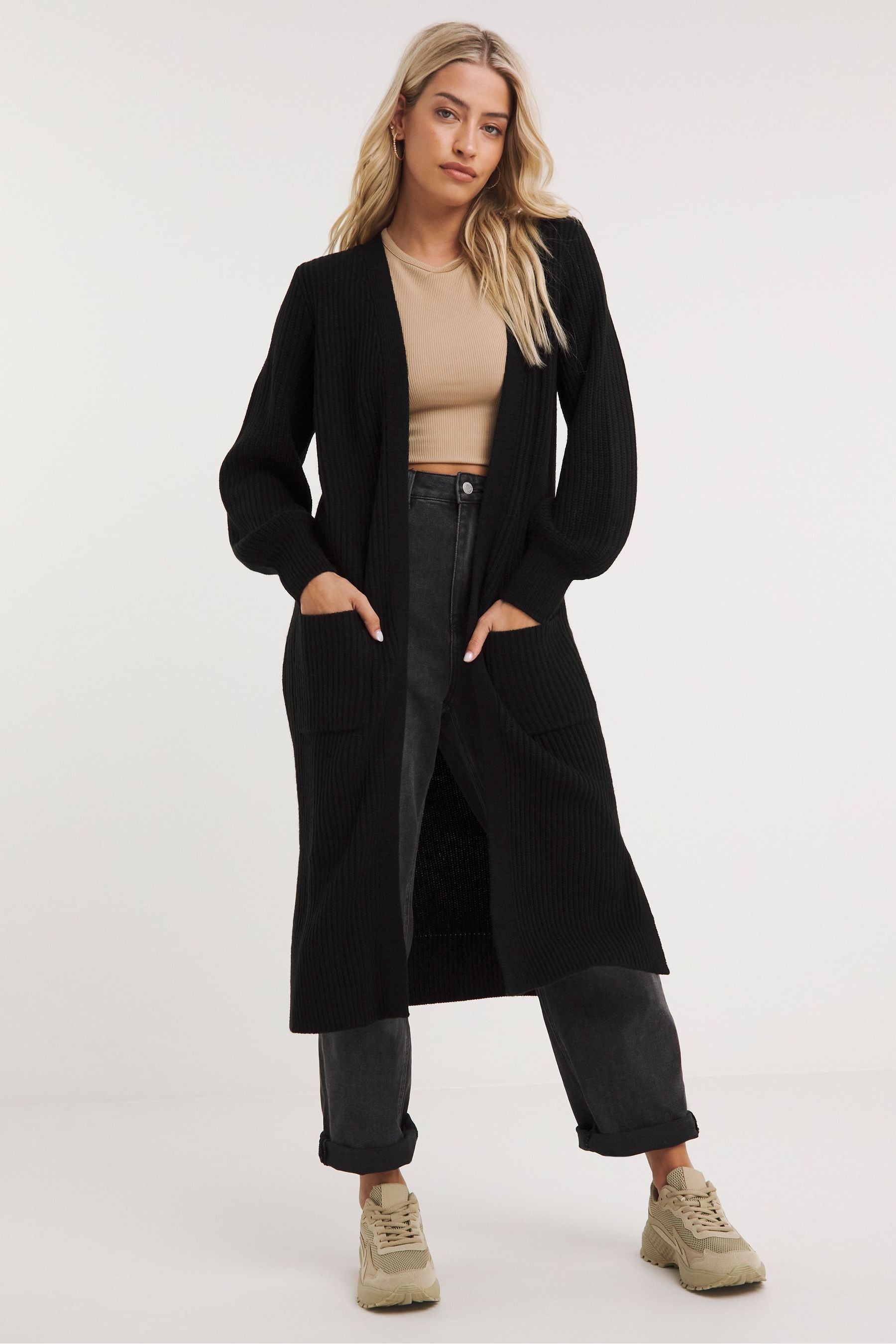 Simply be black best sale cardigan