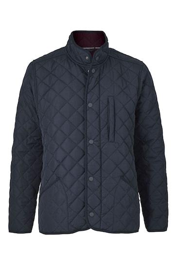Savile Row Company Navy Blue Quilted Jacket