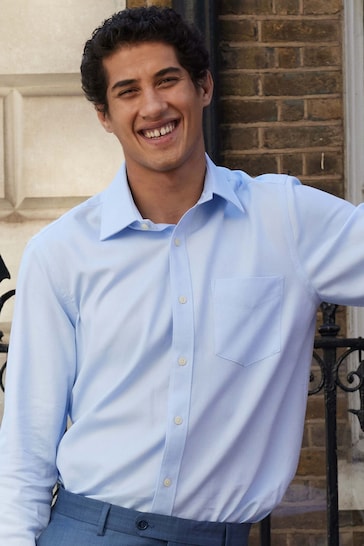 Savile Row Company Sky Blue Classic Fit Double Cuff Formal Shirt