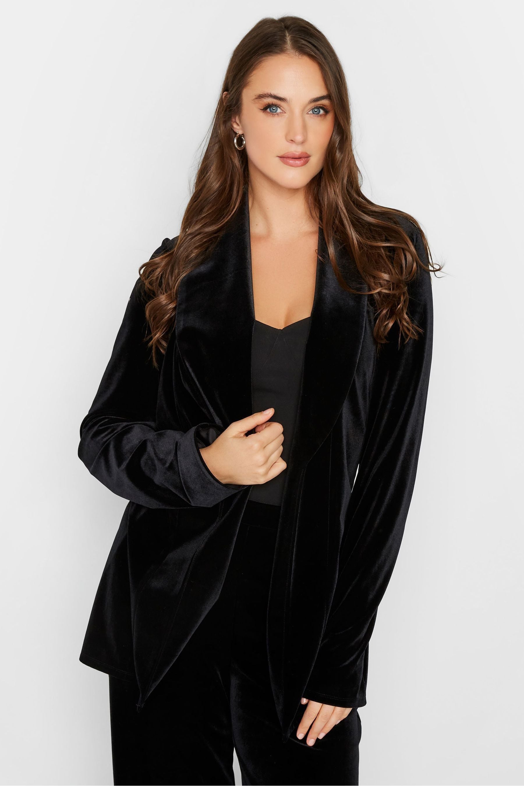 Belted deals velvet blazer