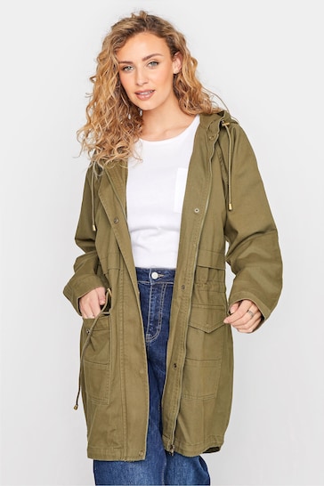 Long Tall Sally Green Washed Twill Parka
