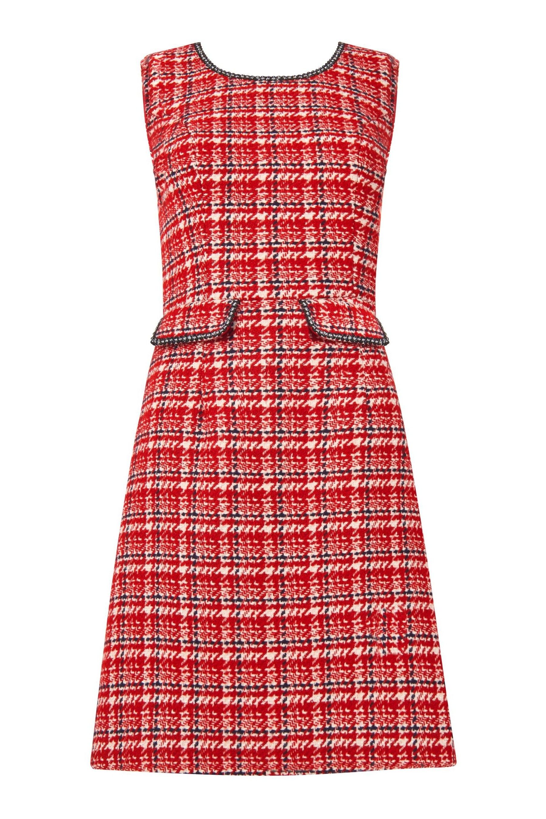 Next red check dress hotsell