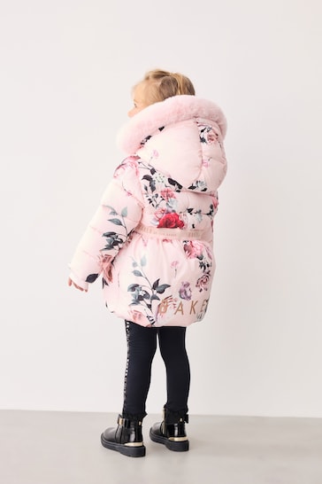 Baker by Ted Baker Pink Floral Padded Coat