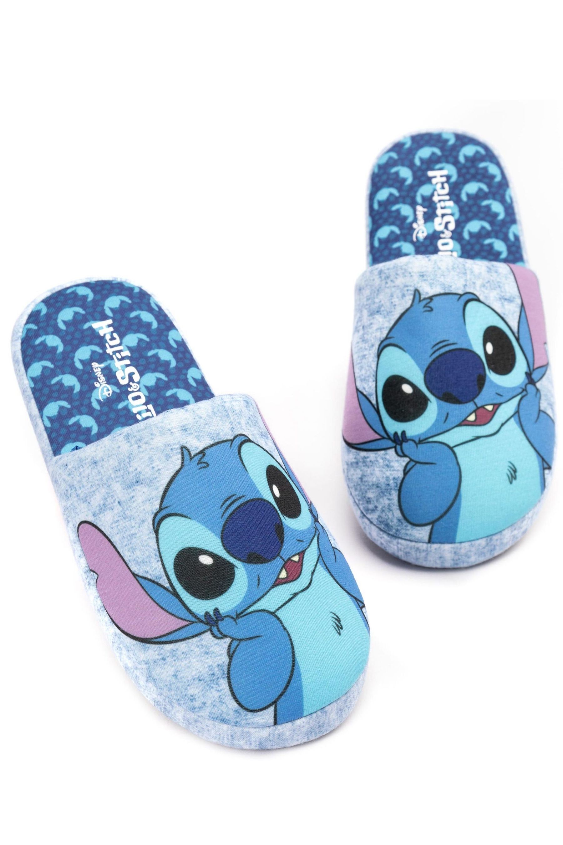 Buy Vanilla Underground Blue Stitch Womens Mule Slippers from the