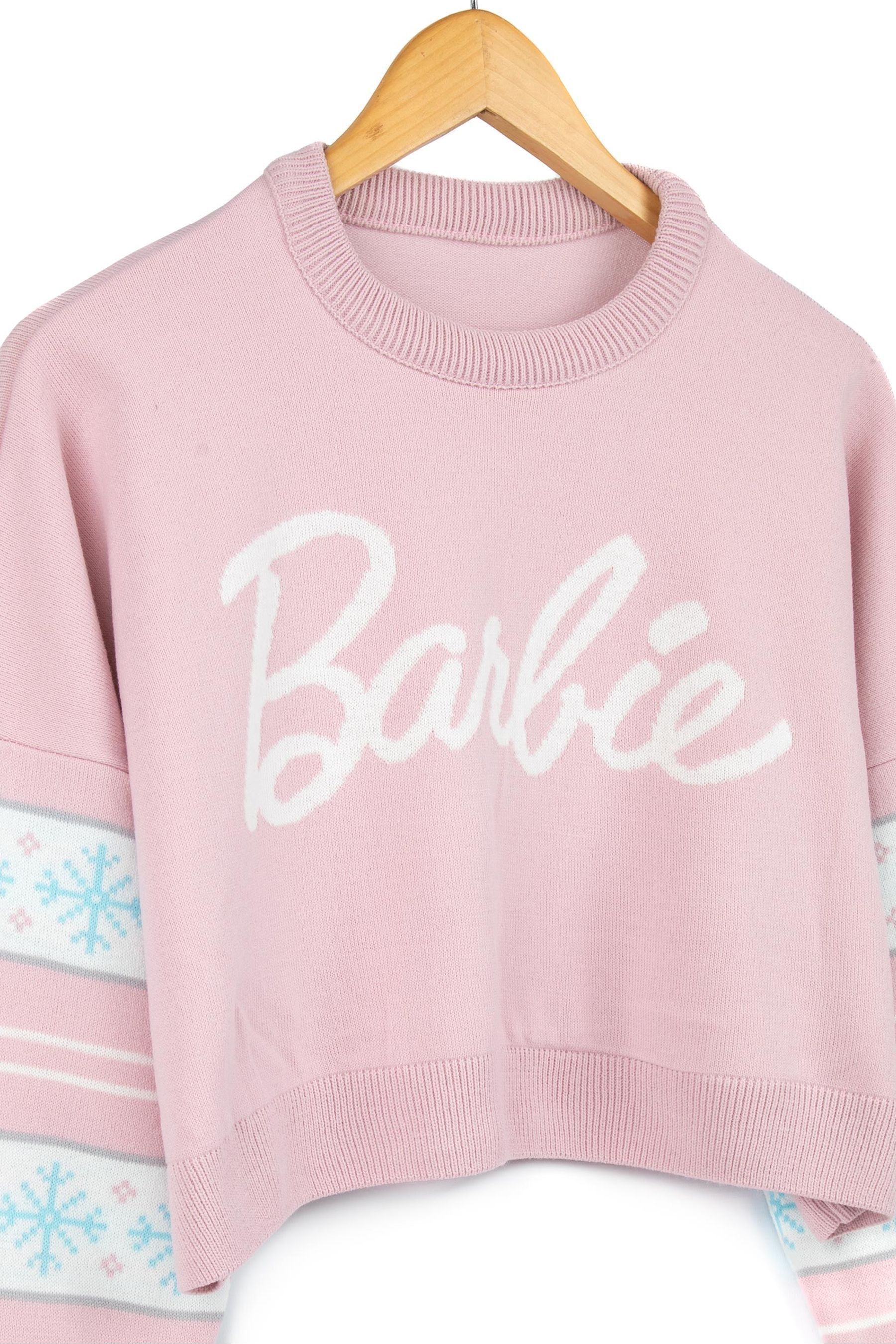 Buy Vanilla Underground Pink Barbie Ladies Xmas Jumper from the