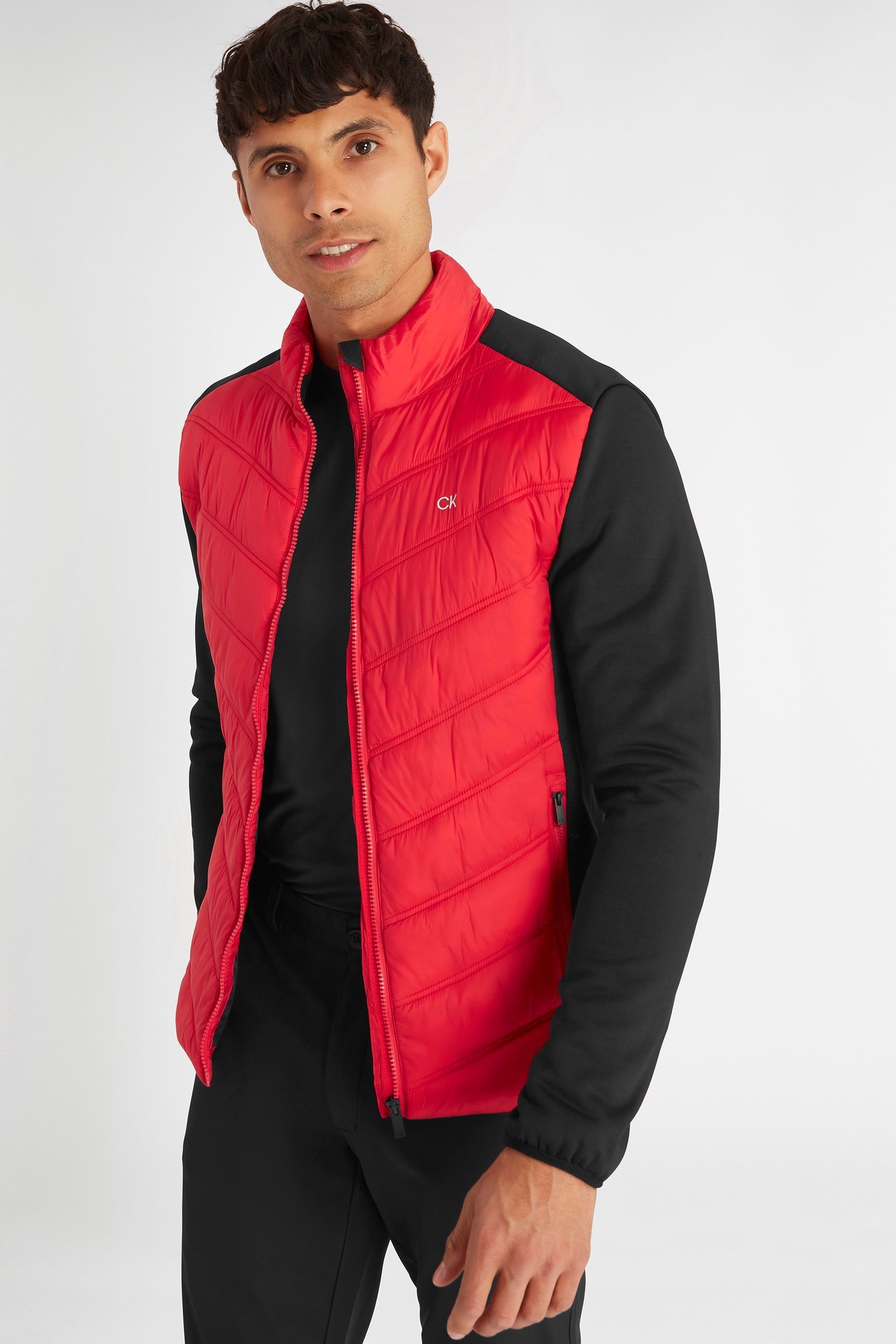Red calvin shop klein jacket