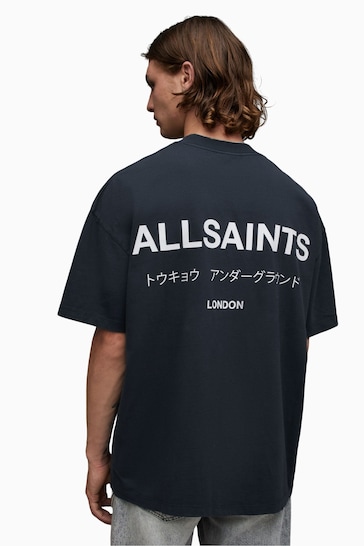 AllSaints Blue Underground Crew T-Shirt