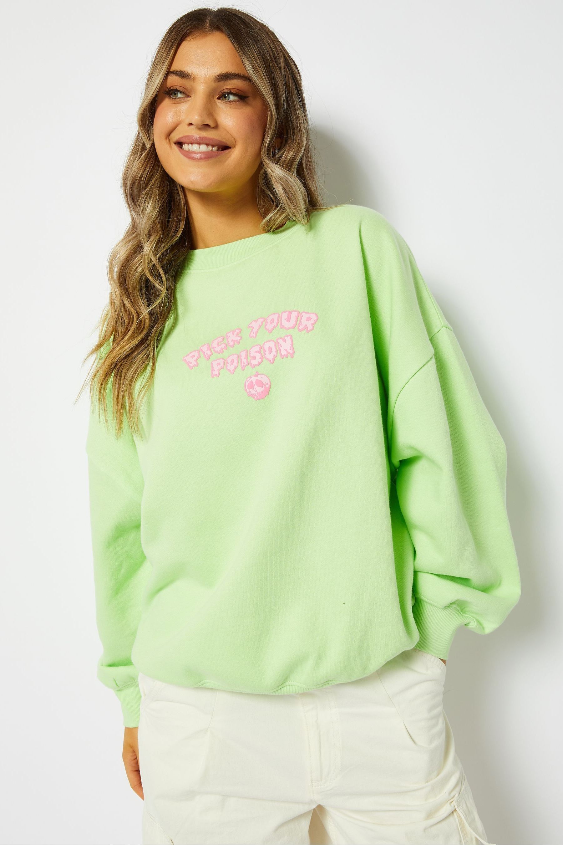 Buy Skinnydip Green Disney Evil Queen Bad Apple Sweatshirt from the Next UK online shop