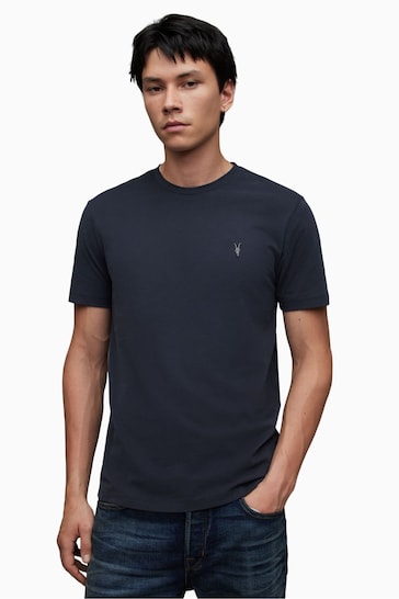 AllSaints Blue Brace Short-Sleeve Crew T-Shirt