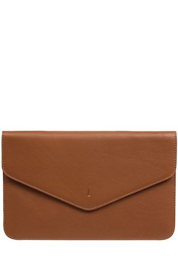 Cultured London Viviane Leather Clutch Bag