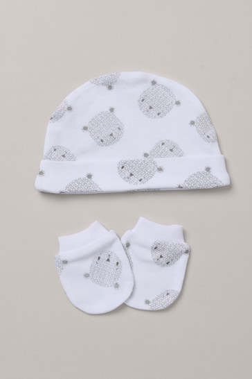Rock-A-Bye Baby Boutique Bear Print Cotton 5-Piece Baby White Gift Set