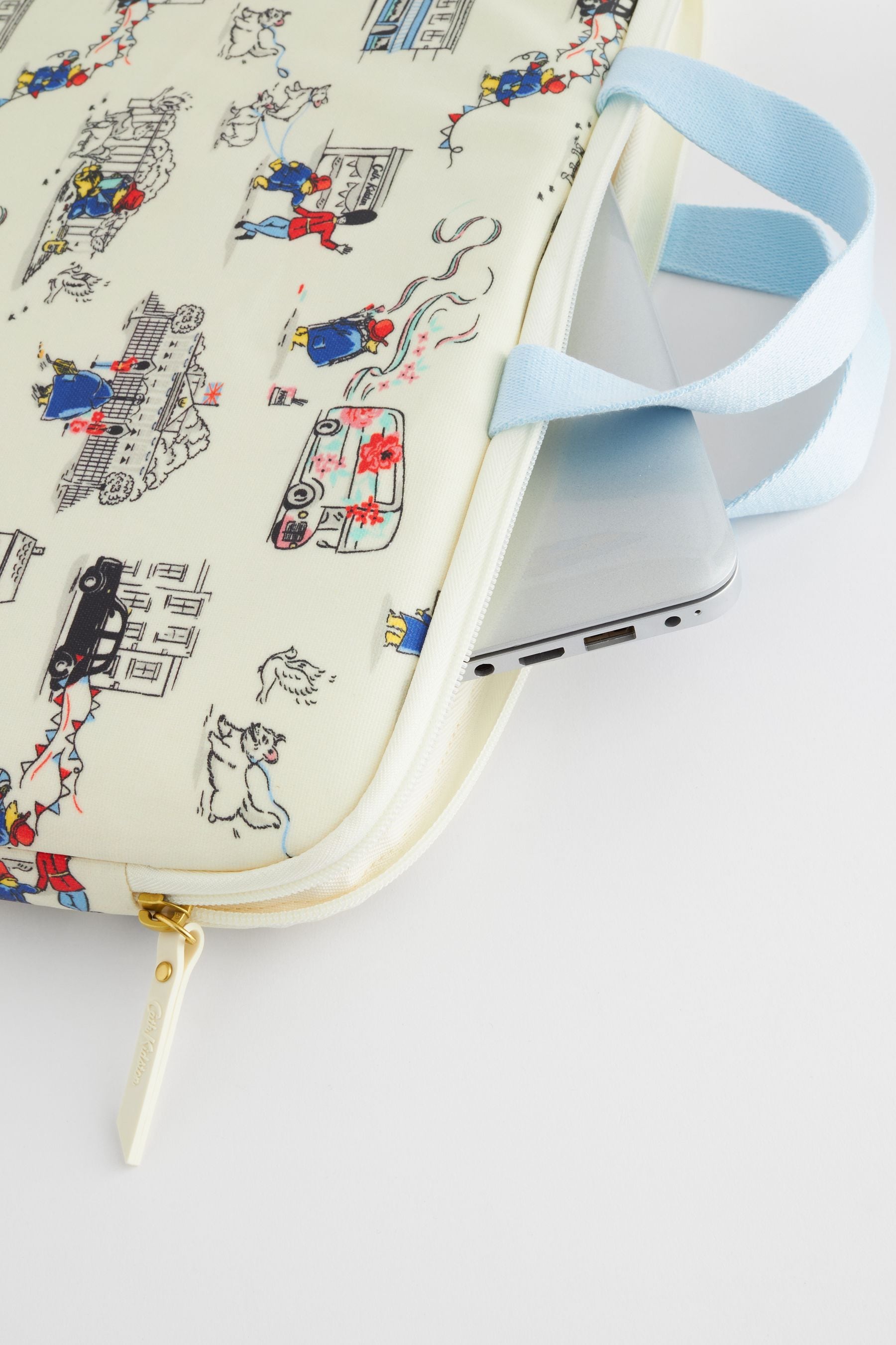 Cath Kidston Ecru Paddington Goes To Town 15 Inch Laptop Case