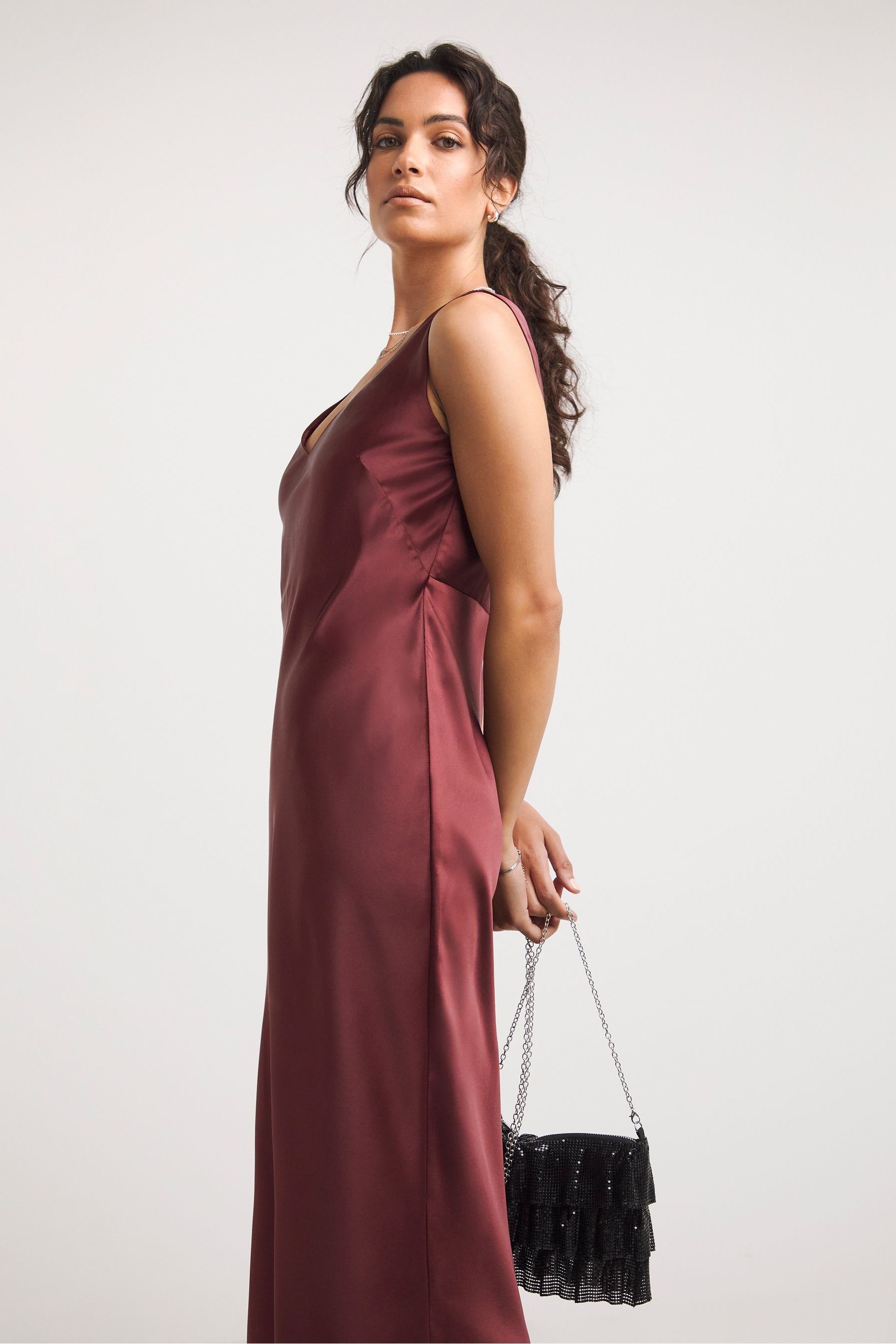 Buy JD Williams Red Plum Satin Cami Dress from the Next UK online shop