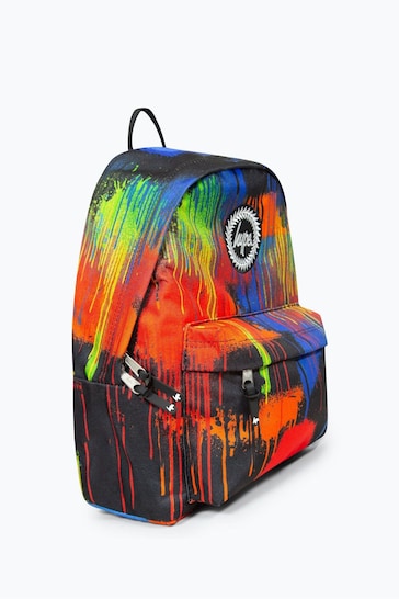 Hype Unisex Spray Paint Badge Black Backpack
