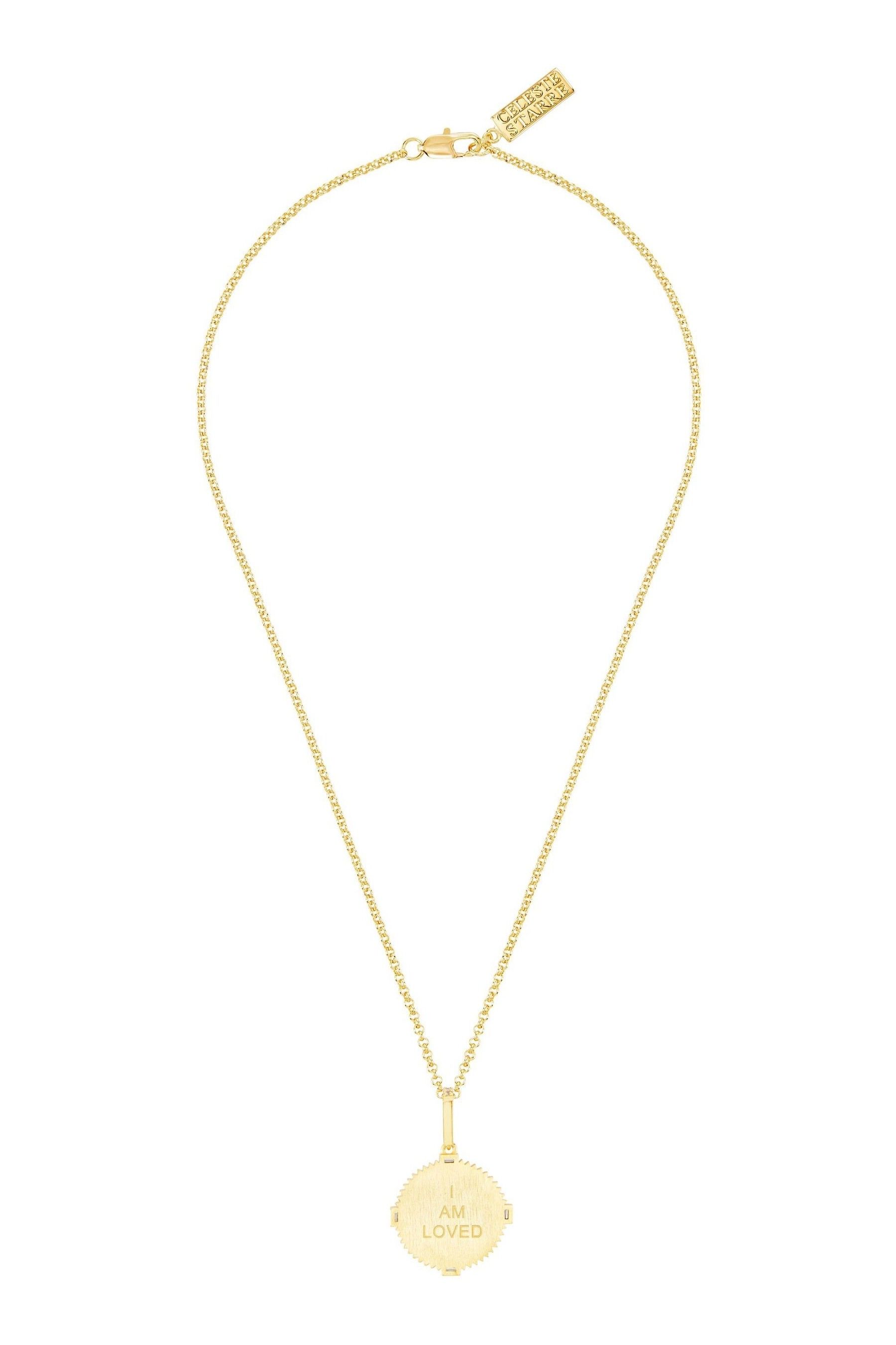 Buy Celeste Starre Gold Tone I Am Loved Necklace from the Next UK online shop