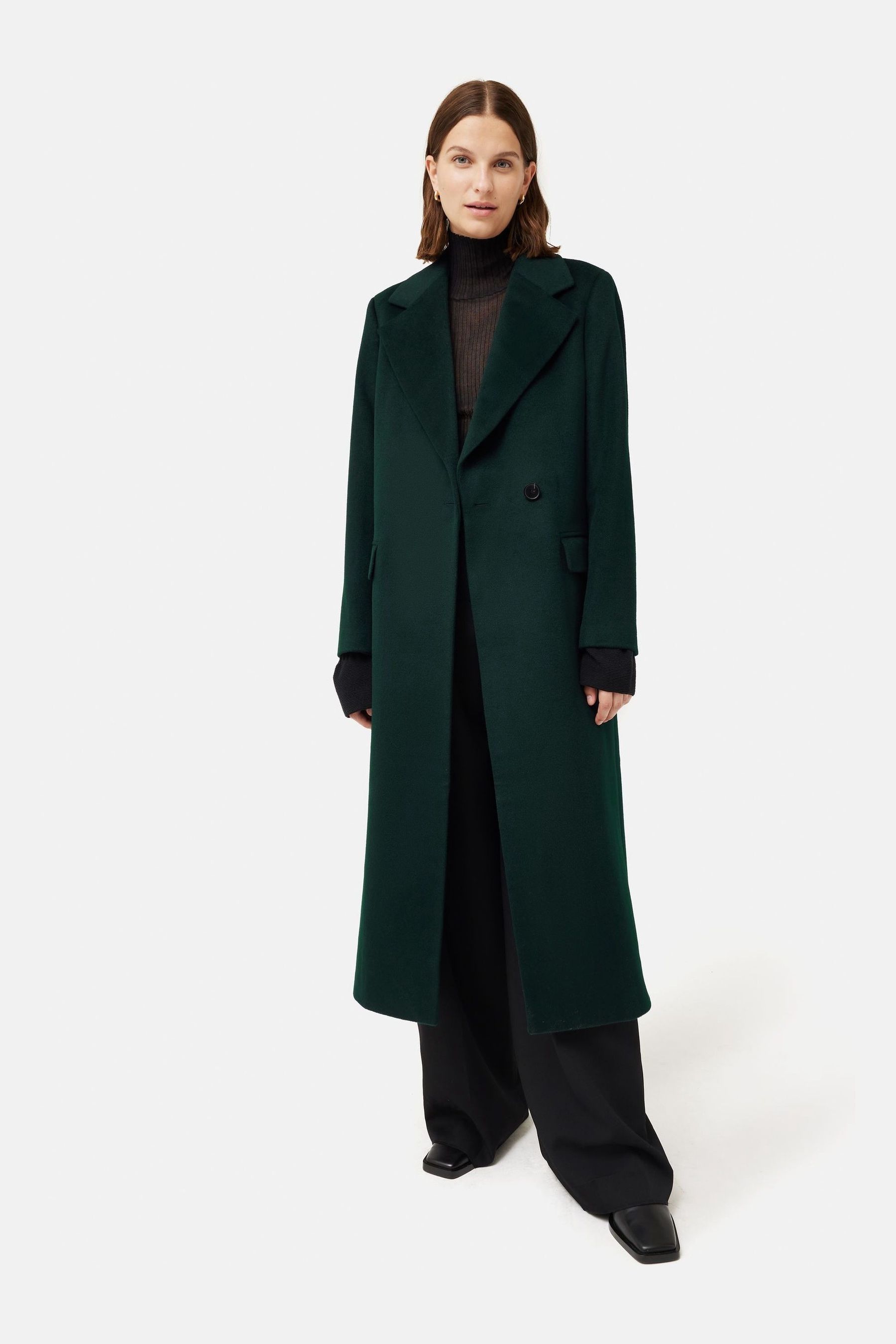 Jigsaw city wool coat midnight new arrivals green