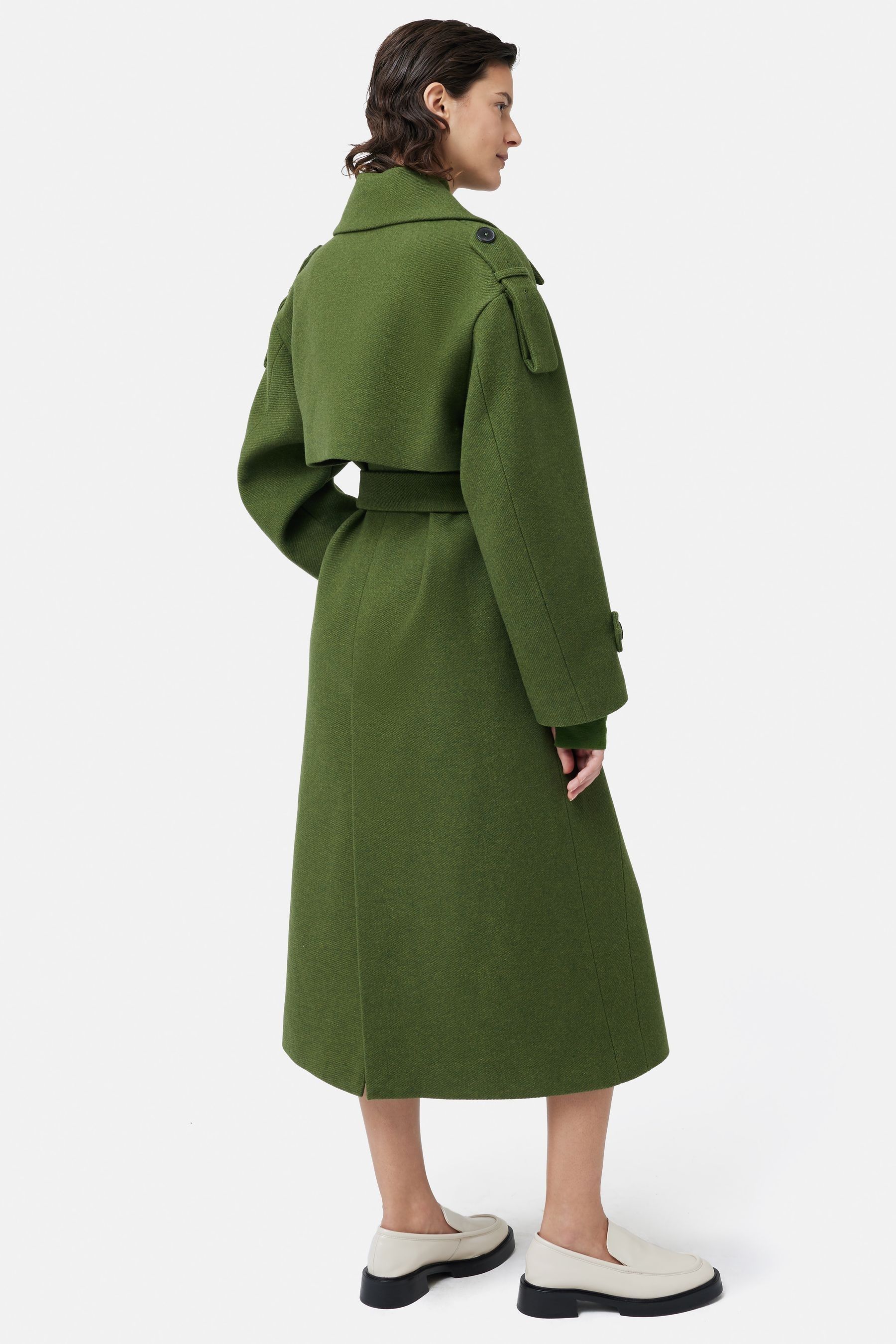 Jigsaw green coat clearance