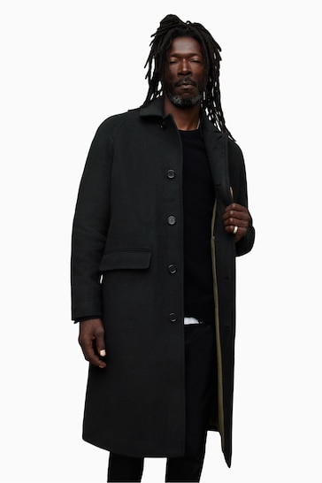 AllSaints Black Somnus Coat