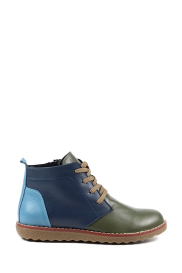 Lunar Green Nickee Leather Boots