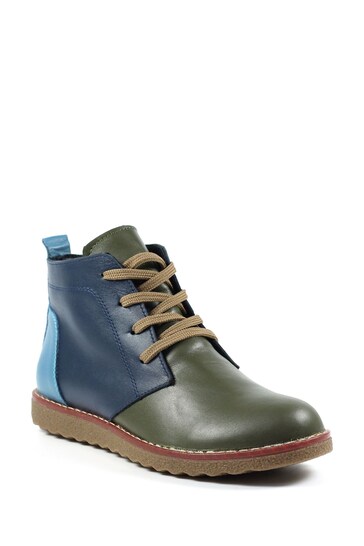Lunar Green Nickee Leather Boots