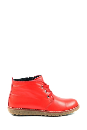 Lunar Red Claire Ankle Boots