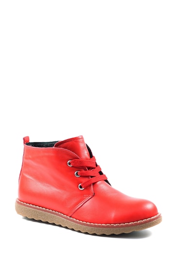 Lunar Red Claire Ankle Boots