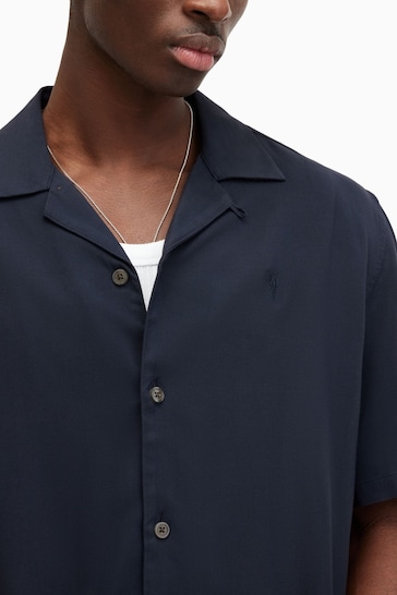 AllSaints Blue Grey Venice Shirt