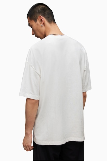 AllSaints White Halo Short Sleeve Crew Neck T-Shirt