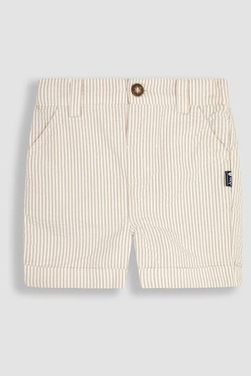 JoJo Maman Bébé Natural Seersucker Stripe Shorts