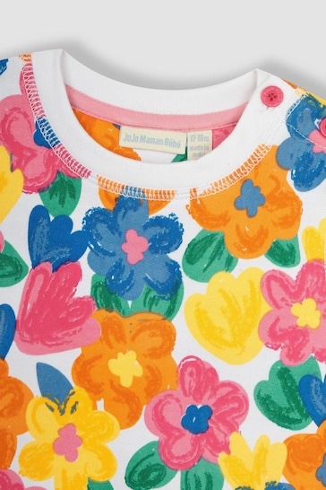 JoJo Maman Bébé Multi Floral Print Jersey Sweatshirt