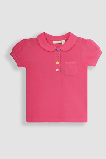 JoJo Maman Bébé Fuschia Pink Pretty Polo Shirt