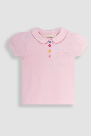 JoJo Maman Bébé Pink Pretty Polo Shirt