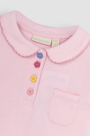 JoJo Maman Bébé Pink Pretty Polo Shirt