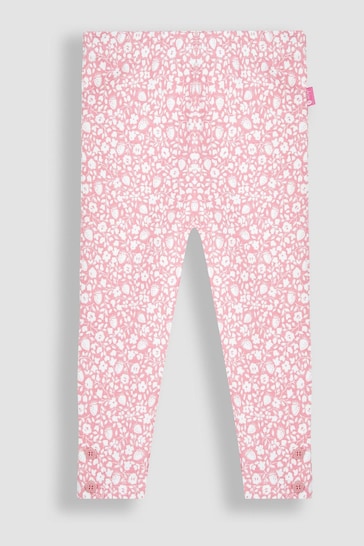 JoJo Maman Bébé Coral Strawberry Ditsy Floral & Pink 2-Pack Leggings