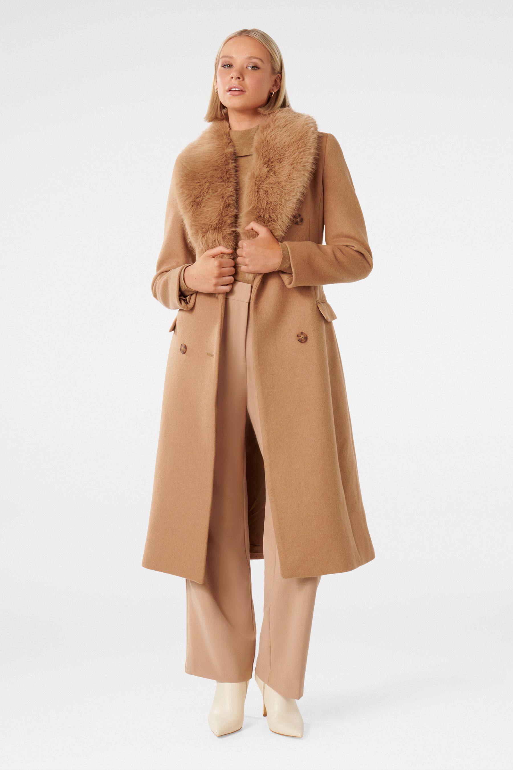Frankie faux fur lined parka jacket hot sale