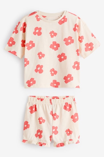 Red/Cream Fruit Stripe Short Pyjamas 3 Pack (9mths-16yrs)