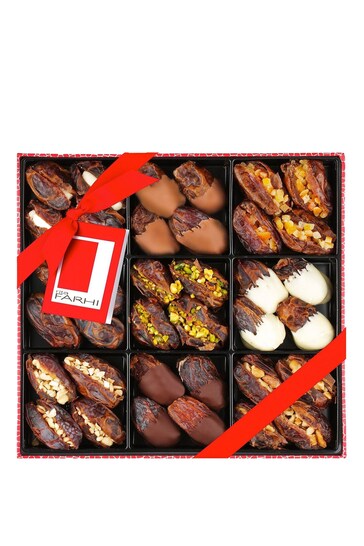 Rita Farhi Luxury Chocolate Dipped & Assorted Fruit and Nut Stuffed Date 9 Selection 720g Gift Box