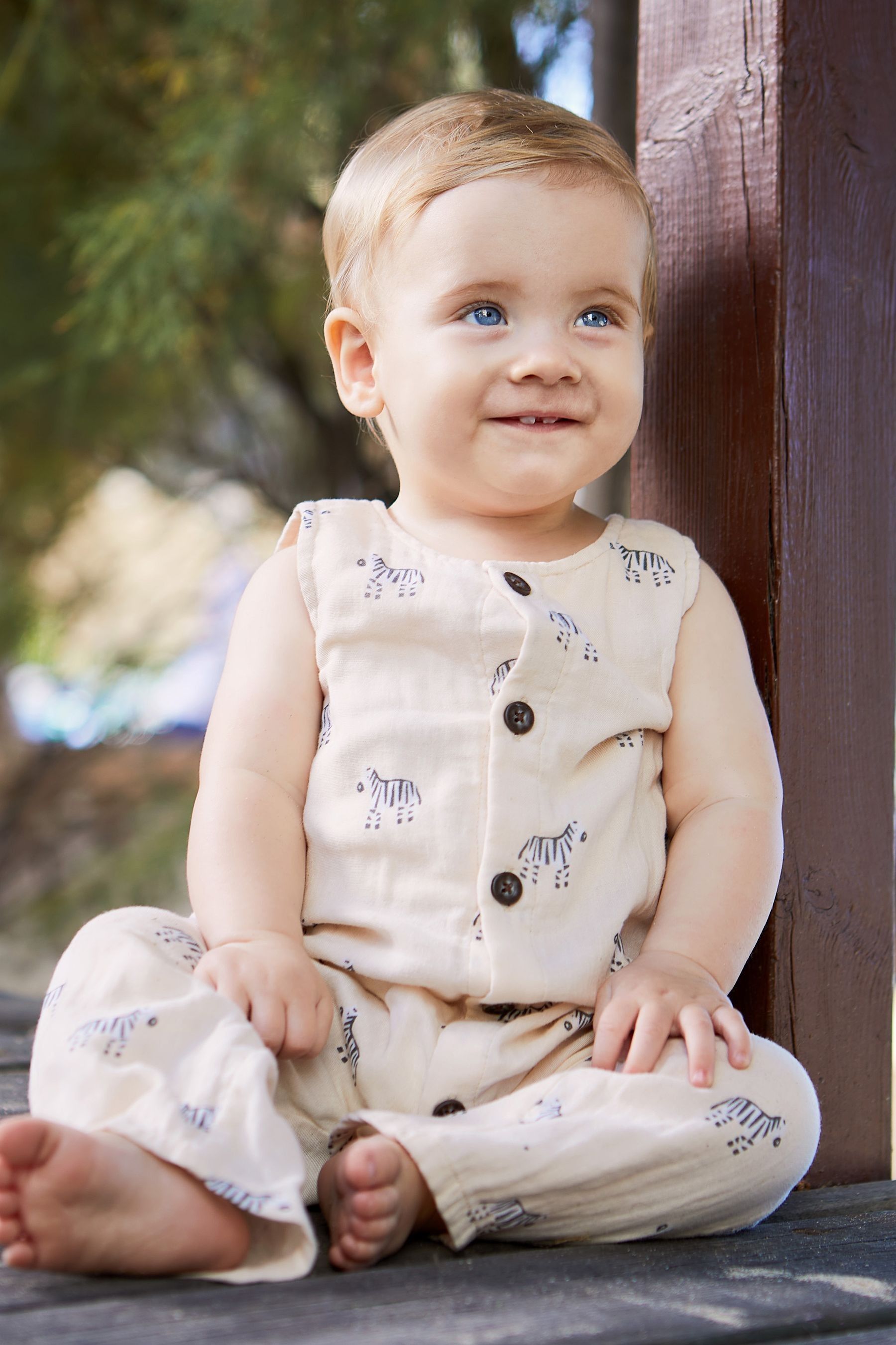 Cheesecloth baby romper shop