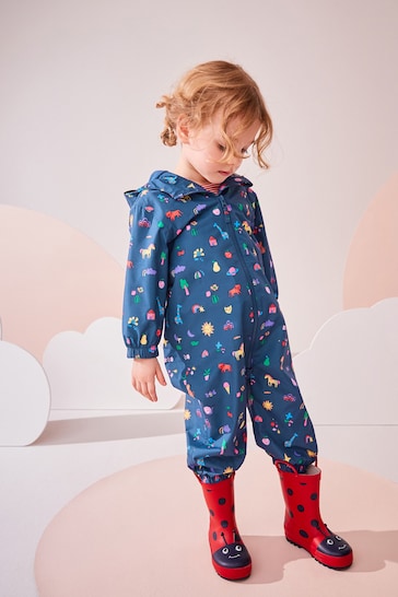 Navy Waterproof Puddlesuit (3mths-7yrs)
