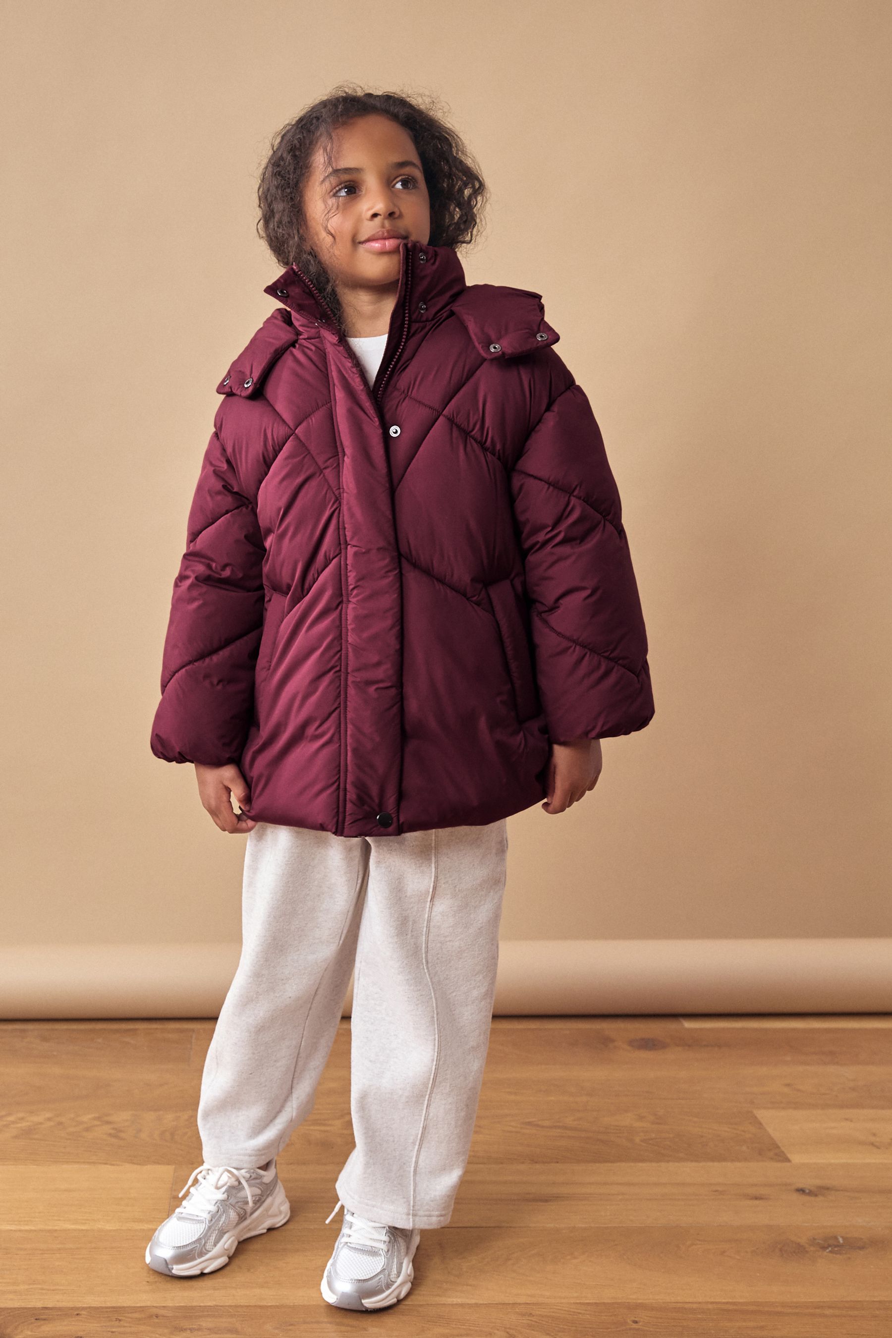 Buy Burgundy Red Shower Resistant Padded Coat 3 16yrs from the Next UK online shop