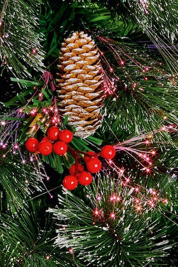 Premier Decorations Ltd Green 4ft Snow Tipped with Berries & Cones Christmas Tree
