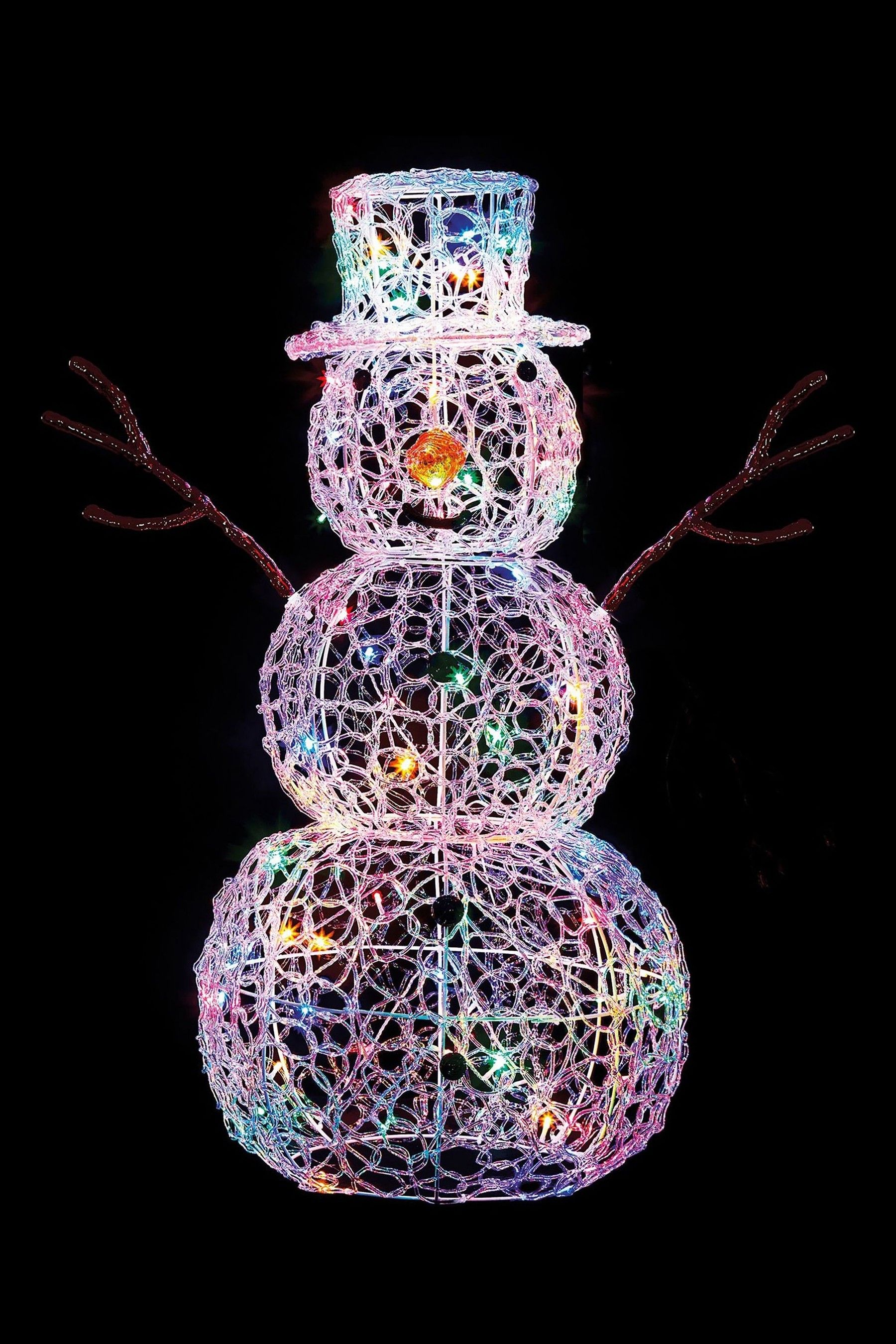 Buy Premier Decorations Ltd White 90cm Lit Soft Acrylic Snowman With 80   Q81963s 