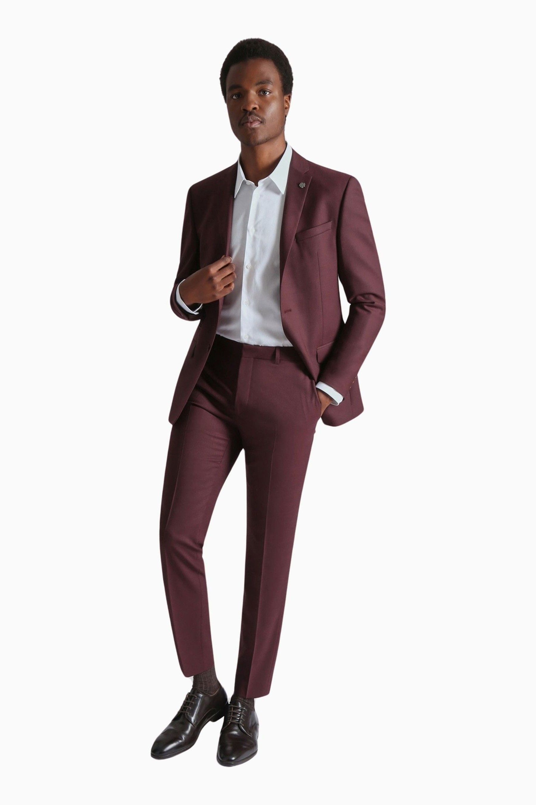 Ted baker burgundy suit sales