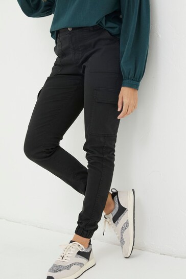 FatFace Black Hythe Cargo Trousers