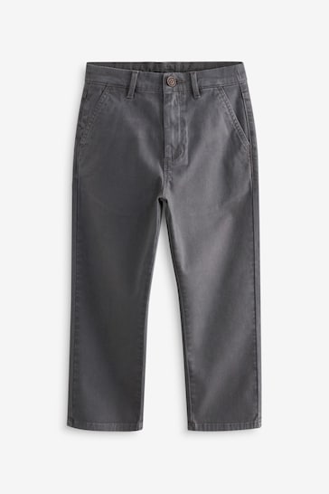 Charcoal Grey Loose Fit Chino Trousers (3-16yrs)