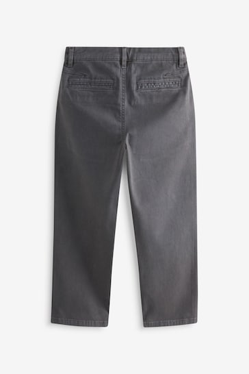 Charcoal Grey Loose Fit Chino Trousers (3-16yrs)