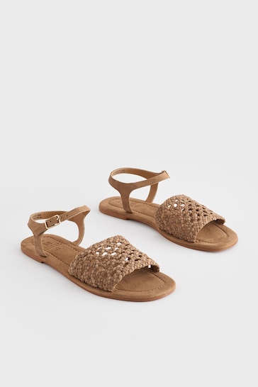 Tan Brown Forever Comfort® Weave Sandals