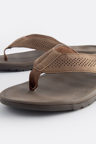 Brown Comfort Toe Post Sandals