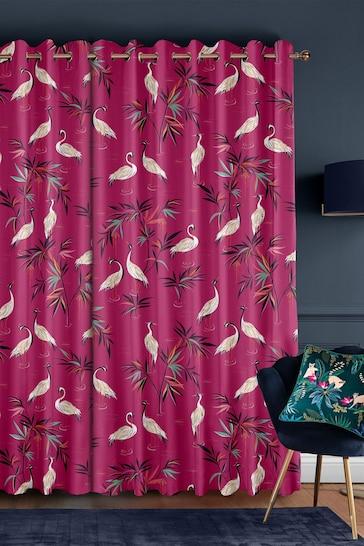 Sara Miller Fuchsia Pink Heron Made to Measure Curtains