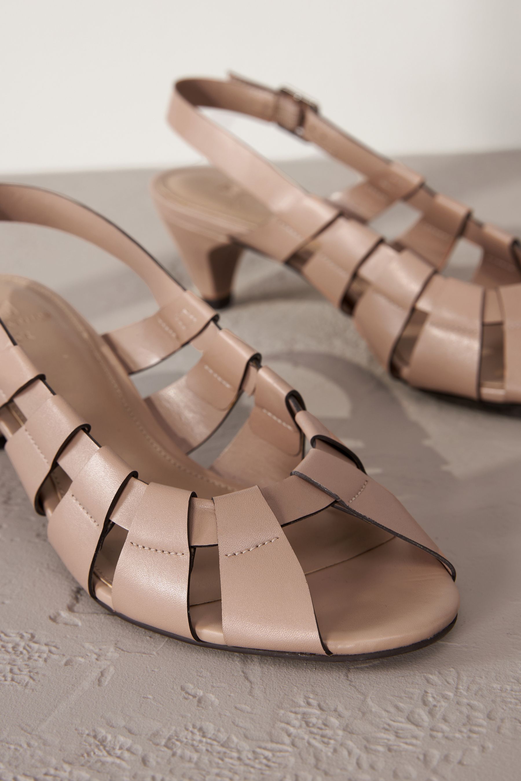 Beige caged heels new arrivals